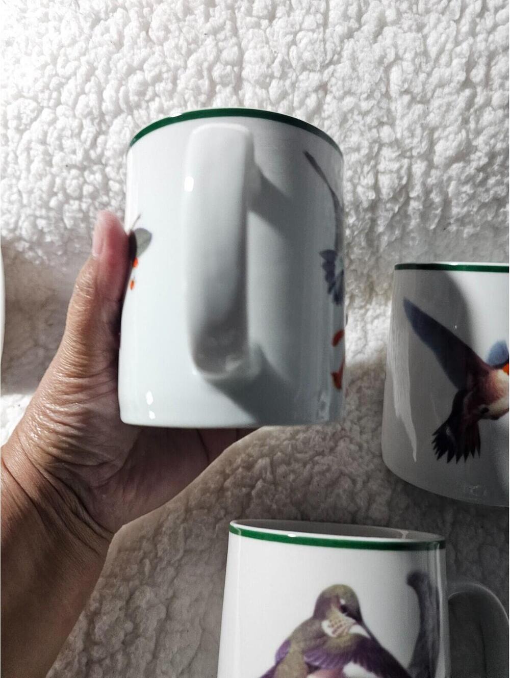(Set of 3) National Wildlife Federation Humming Birds Coffee Mug Cup White 4.5" - Picture 5 of 12